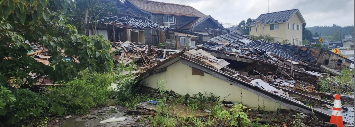 （写真は被害が大きく復興が進まない奥能登の9月現在の様子です）